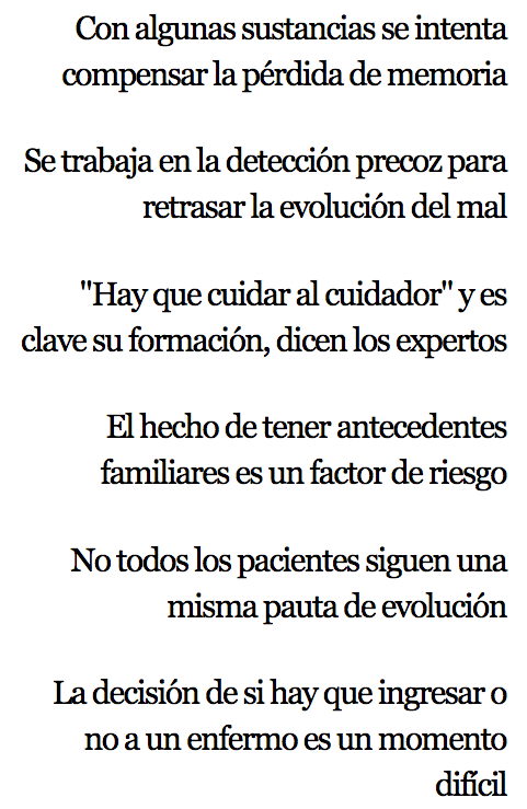 No se trata el Alzheimer, se trata al enfermo No se trata el Alzheimer, se trata al enfermo