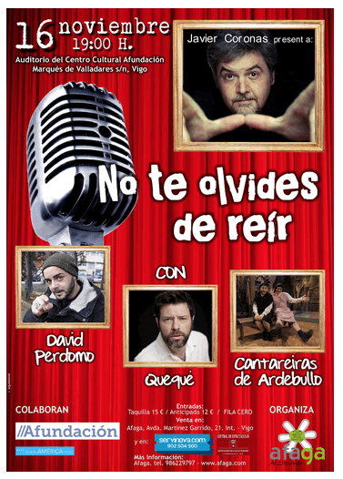 Cartel: No te olvides de reír http://www.afaga.com/