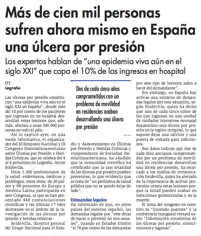 Úlceras por presión: Epidemia viva en el Siglo XXI Úlceras por presión: Epidemia viva en el Siglo XXI